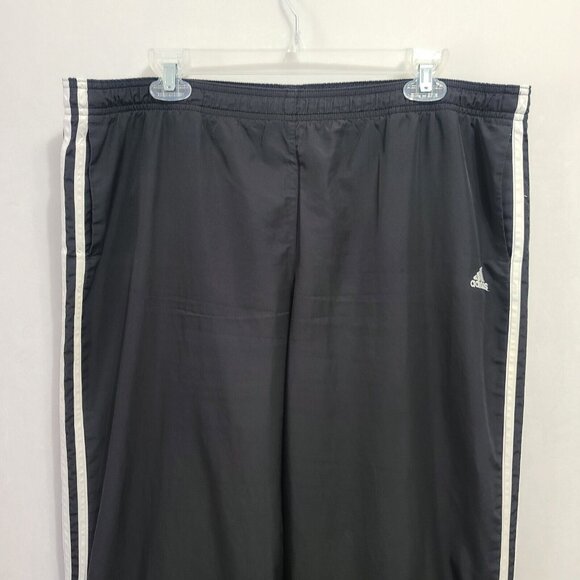 Adidas Windbreaker Pants Men's Size XL Black White Stripes - Picture 9 of 16